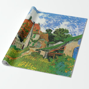 Papier Cadeau Village Street par Vincent van Gogh