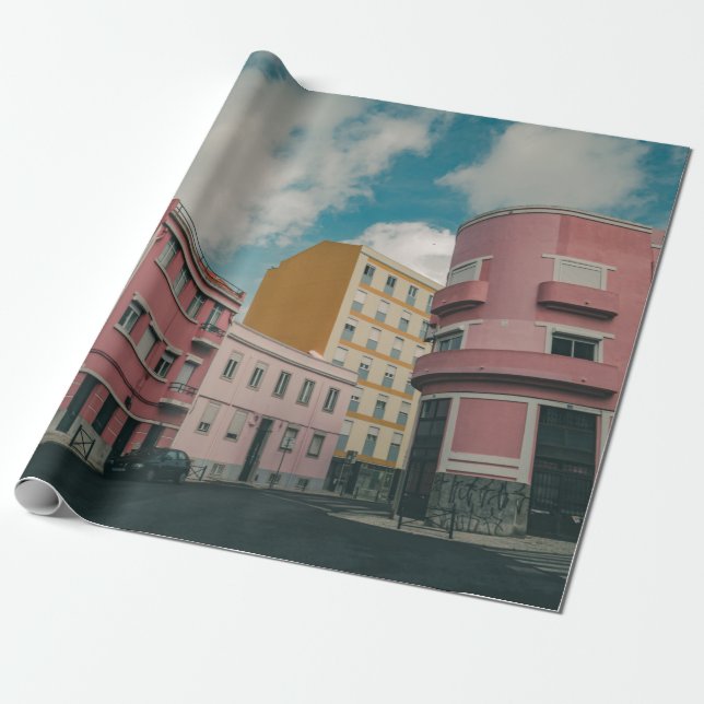 PAPIER CADEAU VILLE COLORÉE (Déroulé)