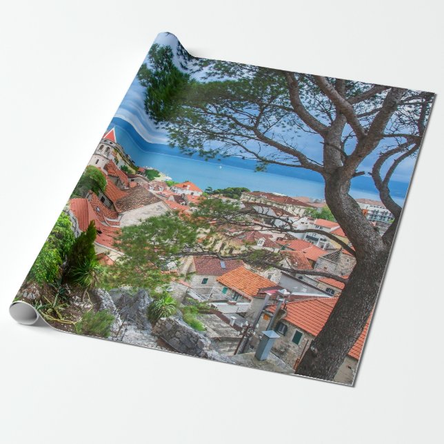 Papier Cadeau Ville croate d'Omis (Déroulé)