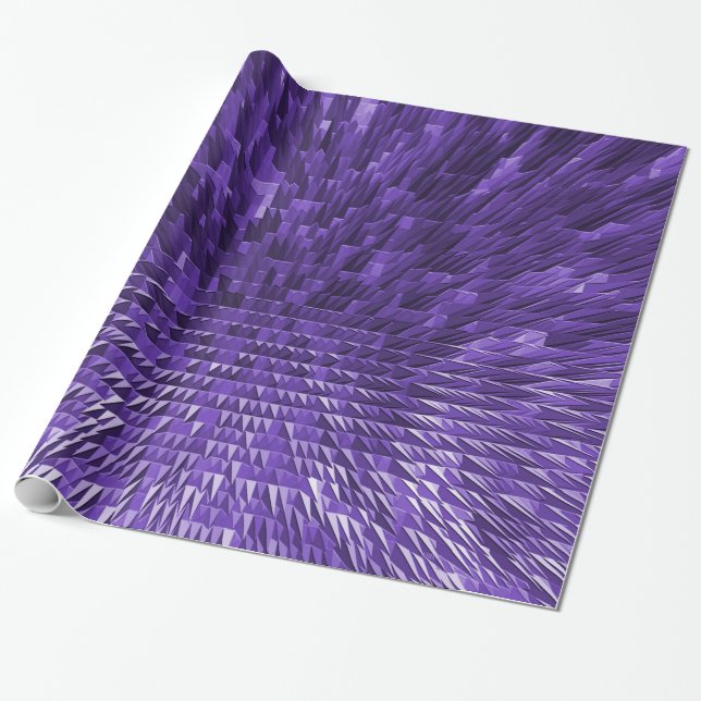 Papier Cadeau Ville pyramidale violette...... (Déroulé)
