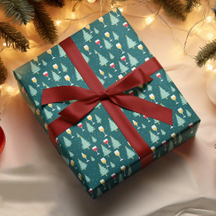 Papier Cadeau Vin de Noël