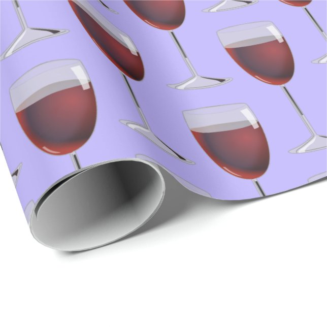 Papier Cadeau vin rouge sur violet (Coin rond)