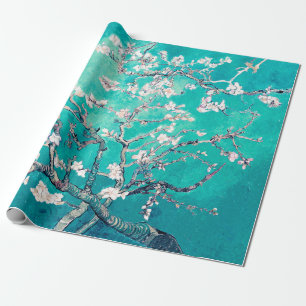 Papier Cadeau Vincent Van Gogh Almond Blossoms Turquoise