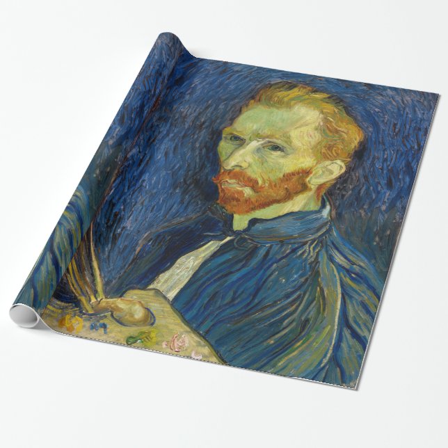 Papier Cadeau Vincent Van Gogh Autoportrait Avec Palette (Déroulé)
