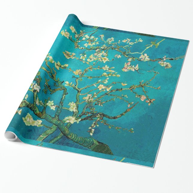 Papier Cadeau Vincent Van Gogh Blossoming Almond Tree Floral Art (Déroulé)