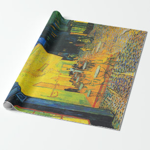 Papier Cadeau Vincent Van Gogh Café Terrasse La Nuit Beaux-Arts