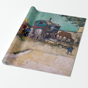 Papier Cadeau Vincent van Gogh - Caravanes, campement de gitans