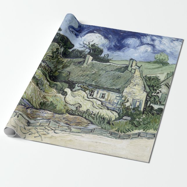Papier Cadeau Vincent van Gogh Chalet à chaume à Cordeville (Déroulé)