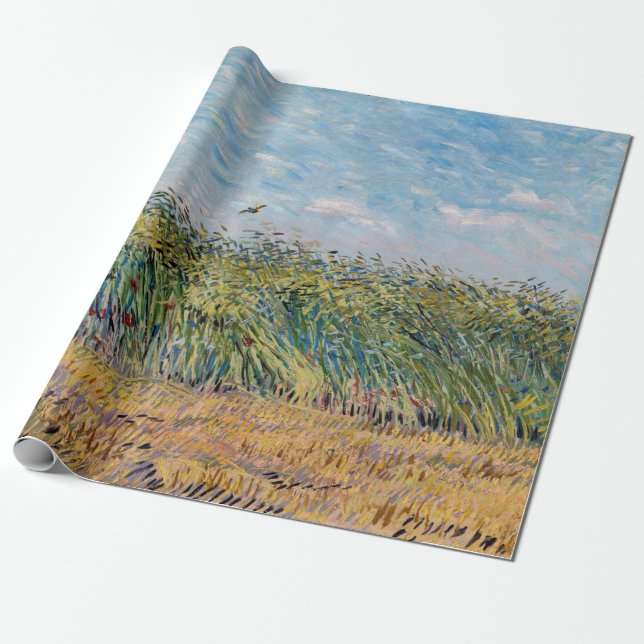Papier Cadeau Vincent van Gogh - Champ de blé avec une lark (Déroulé)
