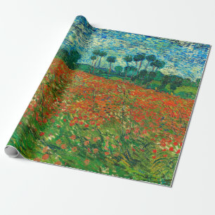 Papier Cadeau Vincent Van Gogh Champ de Coquelicots Beaux-Arts