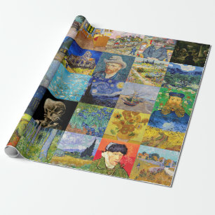 Papier Cadeau Vincent van Gogh - chefs-d'oeuvre Mosaic Patchwork
