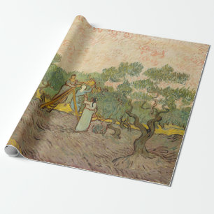 Papier Cadeau Vincent van Gogh - Femmes cueillant des olives