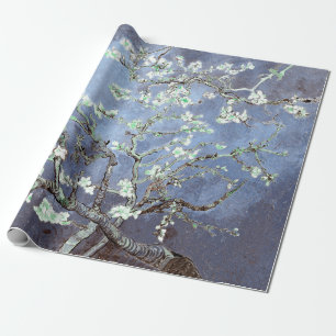 Papier Cadeau Vincent Van Gogh Floraison des amandiers Bleu acie