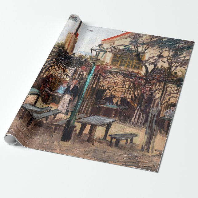Papier Cadeau Vincent Van Gogh - La Guinguette sur Montmartre (Déroulé)