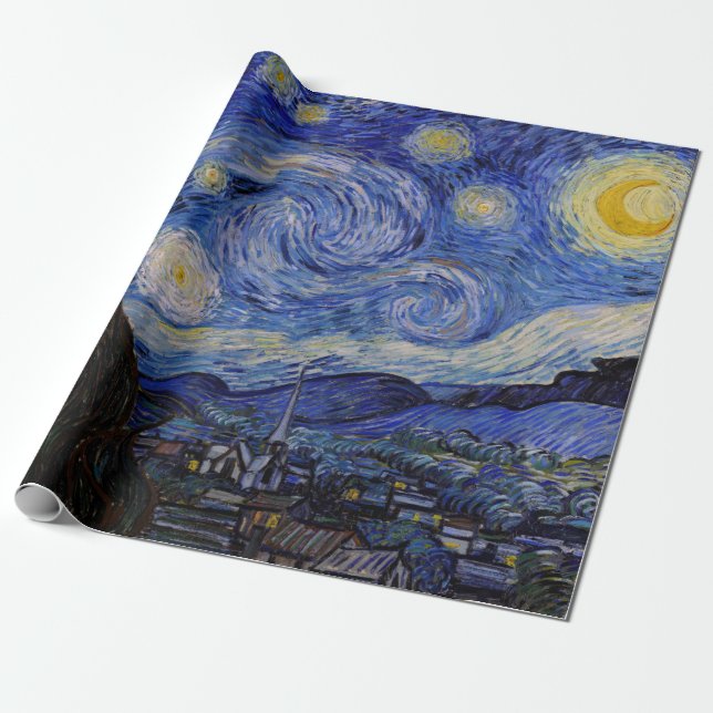 Papier Cadeau Vincent Van Gogh - La nuit étoilée (Déroulé)