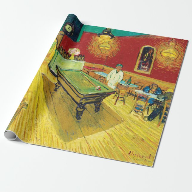 Papier Cadeau Vincent Van Gogh Le Café de nuit (Déroulé)