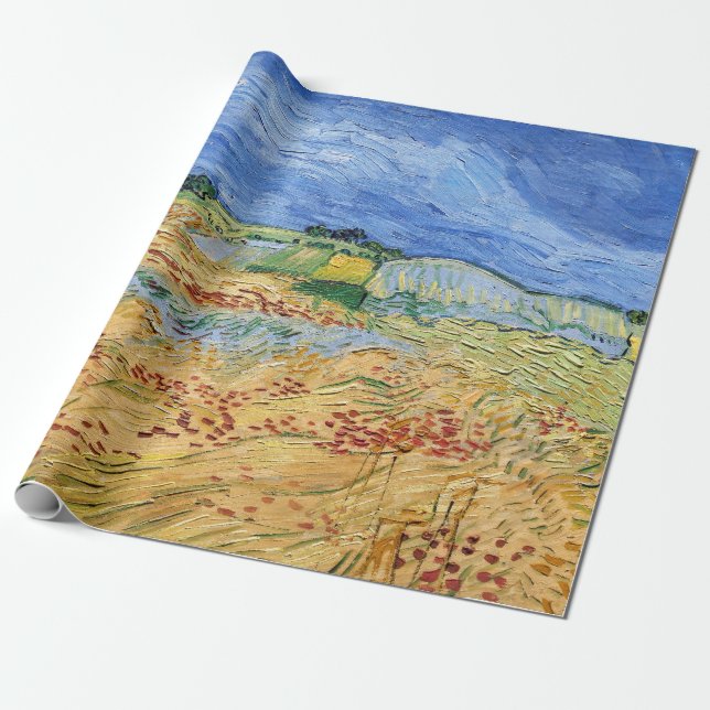 Papier Cadeau Vincent van Gogh - Les champs / Plaine à Auvers (Déroulé)