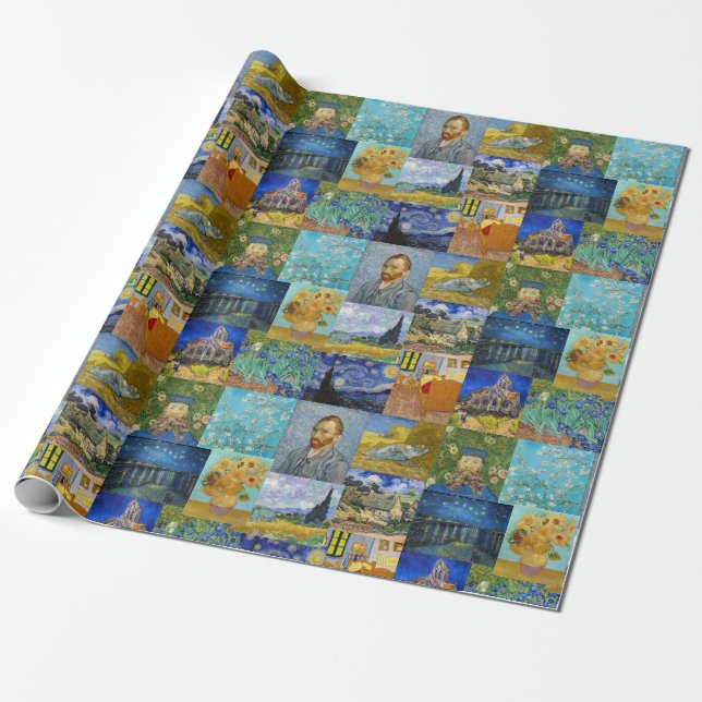 Papier Cadeau Vincent Van Gogh - Masterpieces Patchwork (Déroulé)