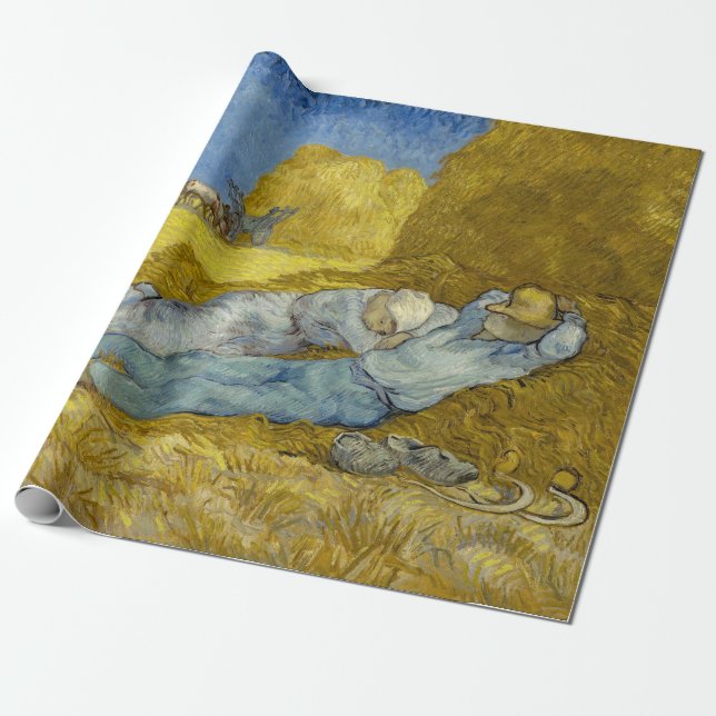 Papier Cadeau Vincent Van Gogh - Mion, Repos / Travail / Siesta (Déroulé)