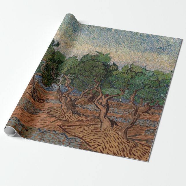 Papier Cadeau Vincent van Gogh - Olive Grove (Déroulé)