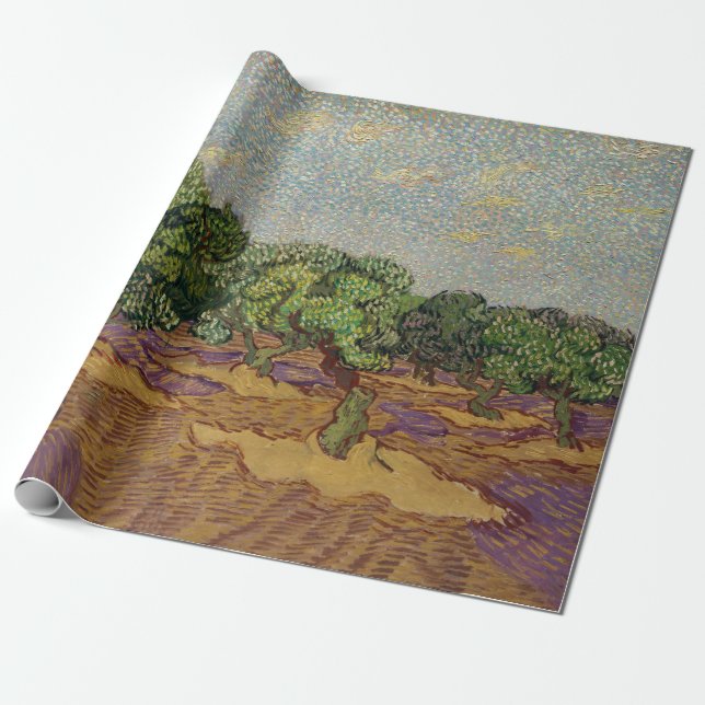 Papier Cadeau Vincent van Gogh - Olive Trees (Déroulé)