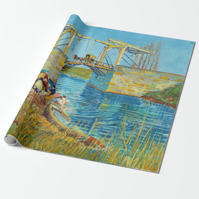 Papier Cadeau Vincent van Gogh - Pont Langlois à Arles #1 (Déroulé)