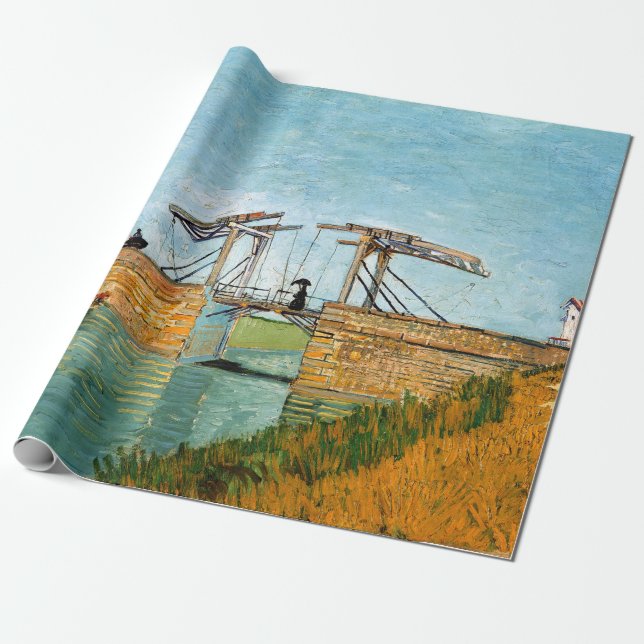 Papier Cadeau Vincent van Gogh - Pont Langlois à Arles #3 (Déroulé)