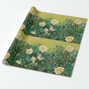 Papier Cadeau Vincent Van Gogh Roses sauvages Beaux-arts