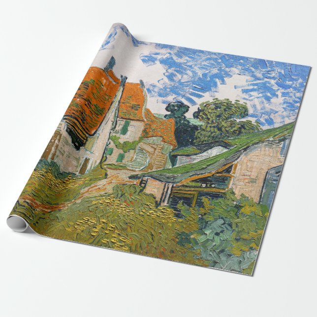 Papier Cadeau Vincent van Gogh - Rue à Auvers-sur-Oise (Déroulé)