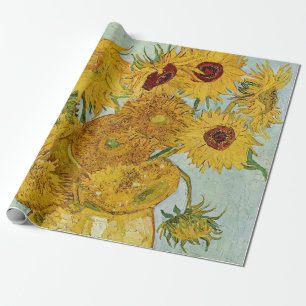 Papier Cadeau Vincent Van Gogh - Vase avec douze tournesols