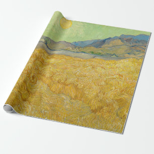 Papier Cadeau Vincent van Gogh - Wheatfield avec une Faucheuse