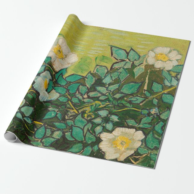 Papier Cadeau Vincent Van Gogh Wild Art Rose (Déroulé)