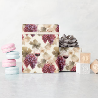 Papier Cadeau Vins de raisin et de vin rouge 2 -