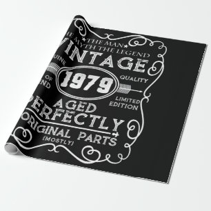 Papier Cadeau Vintage 1979 Mythe de l'homme Légende 42e anniver