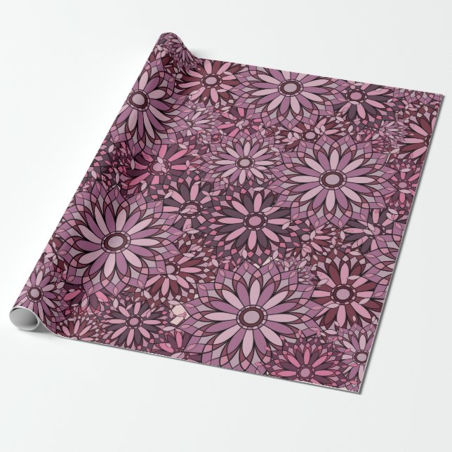 Papier Cadeau Vintage abstract background. Mandala style. seamle (Déroulé)