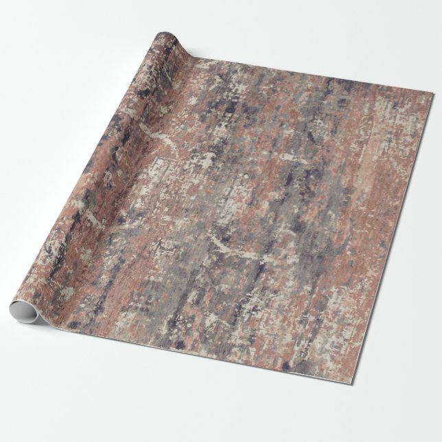 Papier Cadeau Vintage  Abstrait Antique Brown (Déroulé)