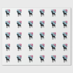 Papier Cadeau Vintage Adoptez Ne Faites Pas D'Achats Chien Graff