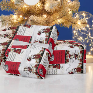 Papier Cadeau Vintage Alice au pays des merveilles Collage Cadea