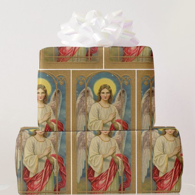 Papier Cadeau Vintage Angel Noël salutations Qualité supérieure (Créateur téléchargé)