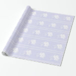 Papier Cadeau Vintage bleu sérénité blanc rose mariage<br><div class="desc">Le texte est en blanc et est entièrement personnalisable (remplissez vos détails dans les zones à droite sous les détails du produit). Ce design est idéal pour un mariage vintage à thème rustique ou romantique. Vous pouvez modifier ou modifier l'image, le texte, la police et les couleurs à l'aide du...</div>