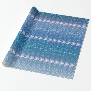 Papier Cadeau Vintage Blue Floral Violets fond d'écran motif