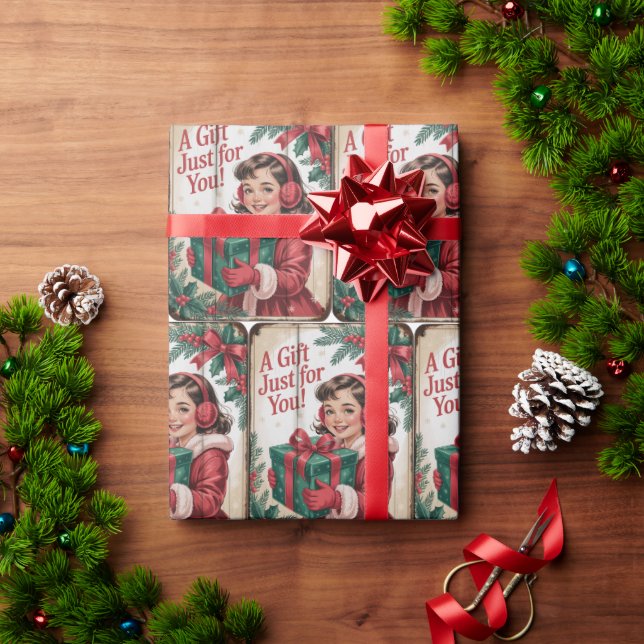 Papier Cadeau Vintage Christmas Holiday  (Cadeau de vacances)
