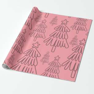 Papier Cadeau Vintage classique Motif-arbre de Noël (2)