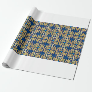 Papier Cadeau Vintage classique ornemental orné sans couture mo