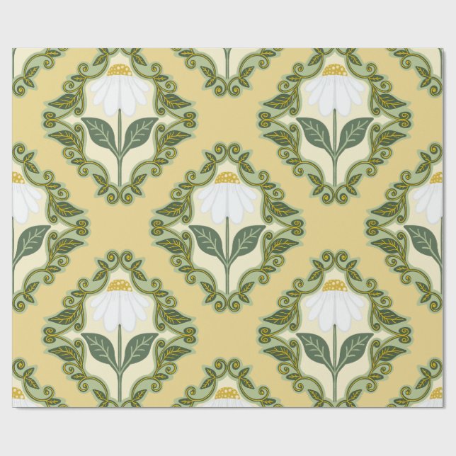Papier Cadeau Vintage Daisy Vine (Plat)