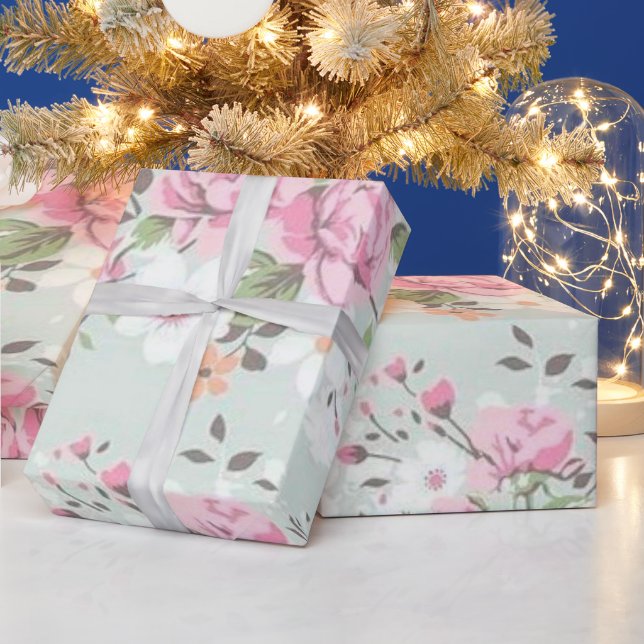 Papier Cadeau Vintage floral (Vacances)
