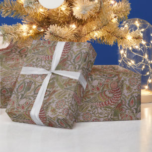 Papier Cadeau Vintage Floral Bird William Morris Dove et Rose W