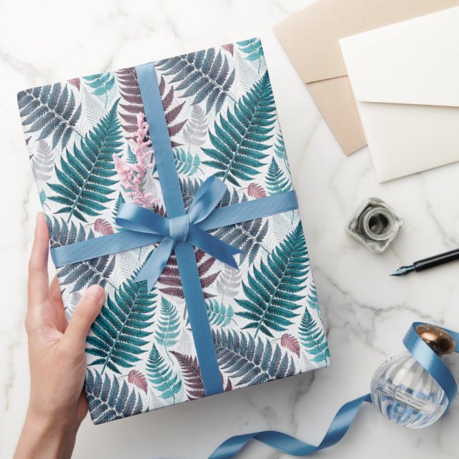 Papier Cadeau Vintage Forest Ferns Botanical Print (Cadeaux)