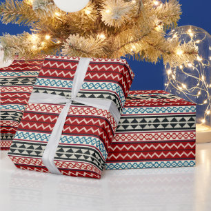 Papier Cadeau Vintage géométrique classique mignon tendance colo