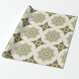 Papier Cadeau Vintage Golden Art Deco Motif Abstrait No3